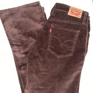 Women's Brown Corduroy Levi's Jeans. Size 28. High Rise Bootcut